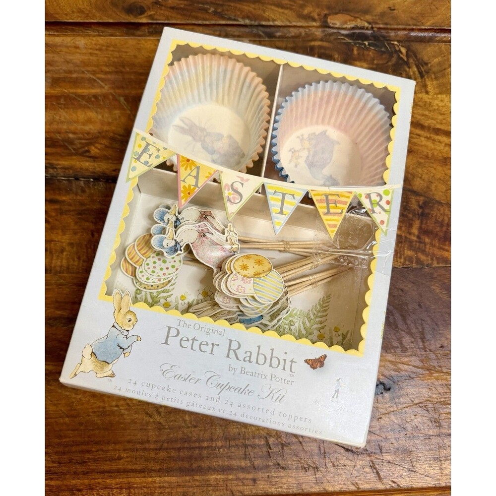 Peter Rabbit Easter Cupcake Kit Beatrix Potter Cupcake Liners & Toppers NEW